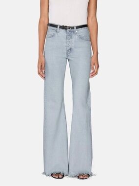 Frame Denim The LAX Light Blue Mid Rise Relaxed Flare Jeans Size 28 NWT